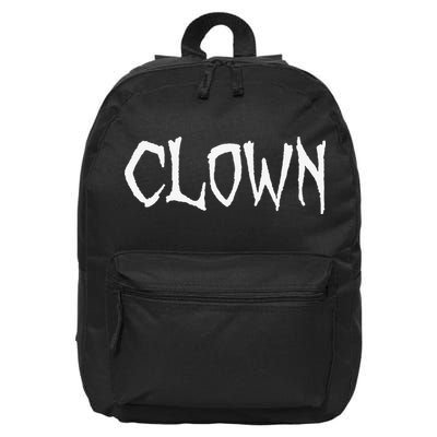 Clown Creepy Spooky Halloween Lazy Costume Holiday Lover 16 in Basic Backpack