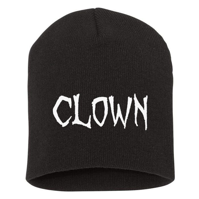 Clown Creepy Spooky Halloween Lazy Costume Holiday Lover Short Acrylic Beanie
