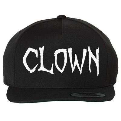 Clown Creepy Spooky Halloween Lazy Costume Holiday Lover Wool Snapback Cap