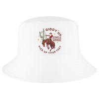 Cowboy Christmas Sweater Giddy Up Jingle Horse Pick Up Your Feet Howdy Country Cool Comfort Performance Bucket Hat