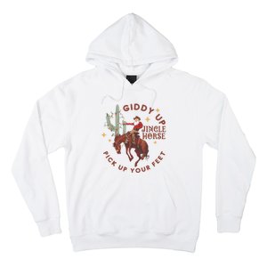 Cowboy Christmas Sweater Giddy Up Jingle Horse Pick Up Your Feet Howdy Country Hoodie