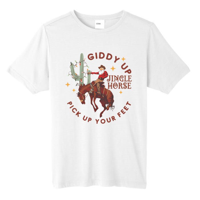 Cowboy Christmas Sweater Giddy Up Jingle Horse Pick Up Your Feet Howdy Country Tall Fusion ChromaSoft Performance T-Shirt