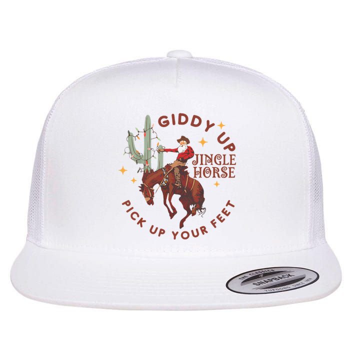 Cowboy Christmas Sweater Giddy Up Jingle Horse Pick Up Your Feet Howdy Country Flat Bill Trucker Hat