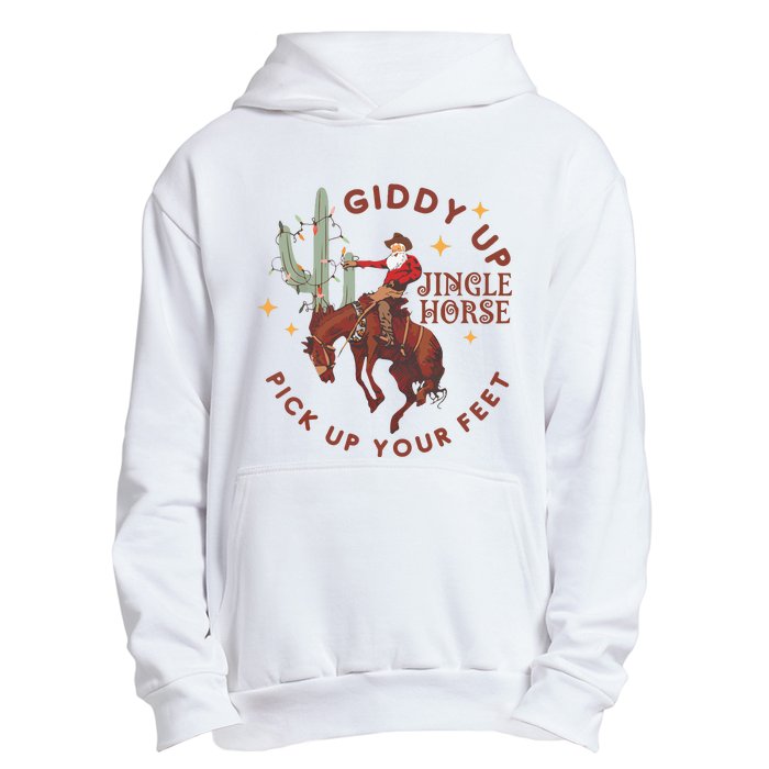 Cowboy Christmas Sweater Giddy Up Jingle Horse Pick Up Your Feet Howdy Country Urban Pullover Hoodie