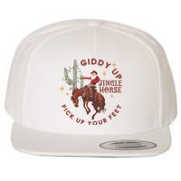 Cowboy Christmas Sweater Giddy Up Jingle Horse Pick Up Your Feet Howdy Country Wool Snapback Cap