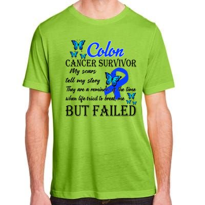 Colon Cancer Survivor My Scars Tell My Story Adult ChromaSoft Performance T-Shirt