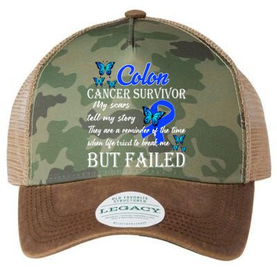 Colon Cancer Survivor My Scars Tell My Story Legacy Tie Dye Trucker Hat