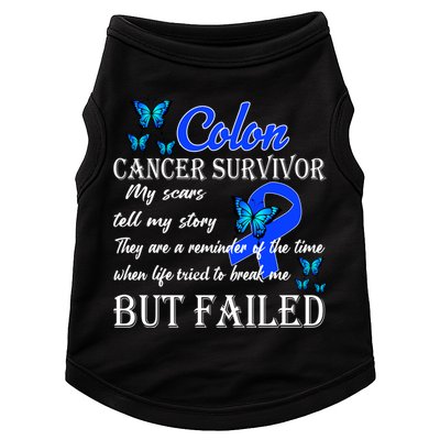 Colon Cancer Survivor My Scars Tell My Story Doggie Tank