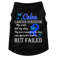 Colon Cancer Survivor My Scars Tell My Story Doggie Tank