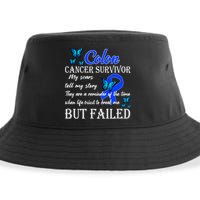 Colon Cancer Survivor My Scars Tell My Story Sustainable Bucket Hat