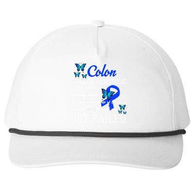 Colon Cancer Survivor My Scars Tell My Story Snapback Five-Panel Rope Hat