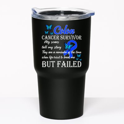 Colon Cancer Survivor My Scars Tell My Story Tumbler