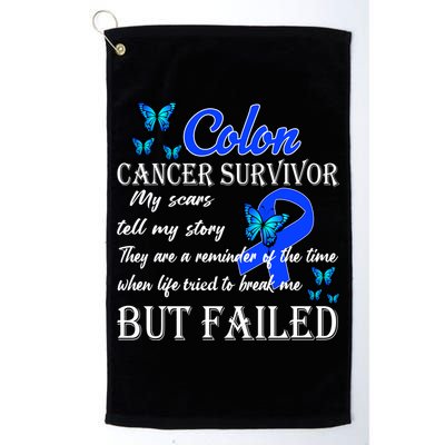 Colon Cancer Survivor My Scars Tell My Story Golf Towel