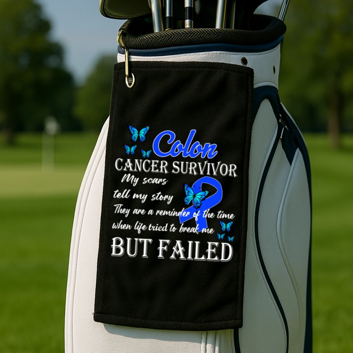 Colon Cancer Survivor My Scars Tell My Story Golf Towel