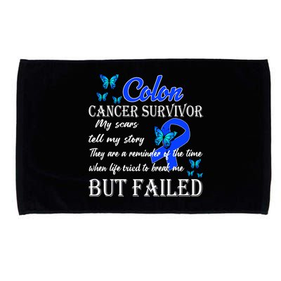 Colon Cancer Survivor My Scars Tell My Story Microfiber Hand Towel
