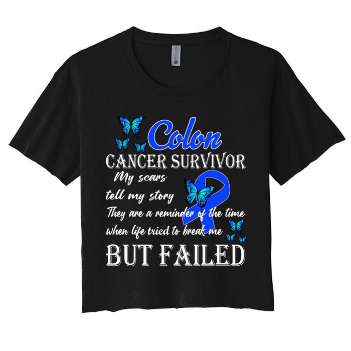 Colon Cancer Survivor My Scars Tell My Story Crop Top