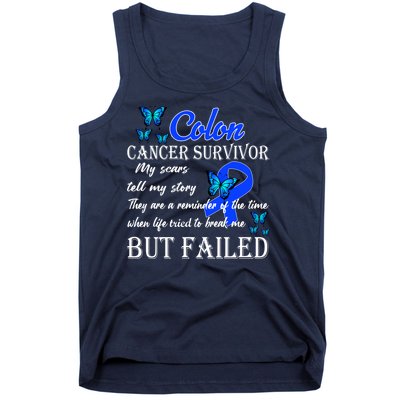 Colon Cancer Survivor My Scars Tell My Story Tank Top