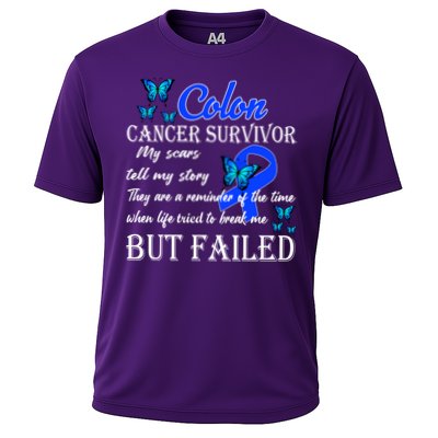 Colon Cancer Survivor My Scars Tell My Story Performance Shirt
