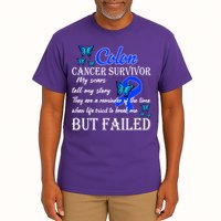 Colon Cancer Survivor My Scars Tell My Story Tall T-Shirt