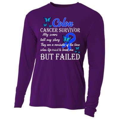 Colon Cancer Survivor My Scars Tell My Story Cooling Performance Long Sleeve Crew