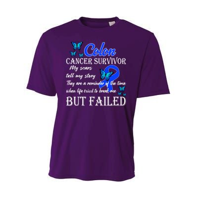 Colon Cancer Survivor My Scars Tell My Story Performance Sprint T-Shirt