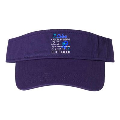 Colon Cancer Survivor My Scars Tell My Story Valucap Bio-Washed Visor