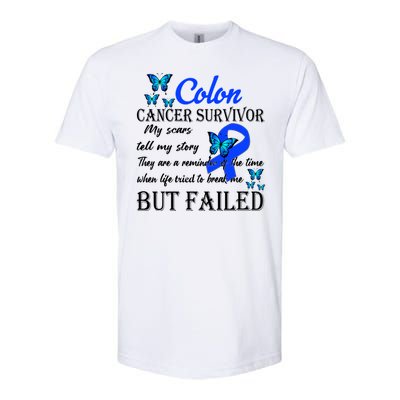 Colon Cancer Survivor My Scars Tell My Story Softstyle® CVC T-Shirt