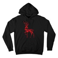 Cute Classy Snowflake Christmas Red Deer Reindeer Hoodie