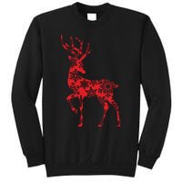 Cute Classy Snowflake Christmas Red Deer Reindeer Sweatshirt