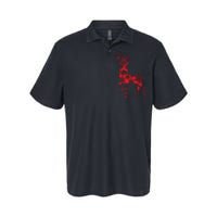 Cute Classy Snowflake Christmas Red Deer Reindeer Softstyle Adult Sport Polo