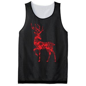 Cute Classy Snowflake Christmas Red Deer Reindeer Mesh Reversible Basketball Jersey Tank