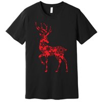 Cute Classy Snowflake Christmas Red Deer Reindeer Premium T-Shirt