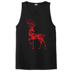 Cute Classy Snowflake Christmas Red Deer Reindeer PosiCharge Competitor Tank