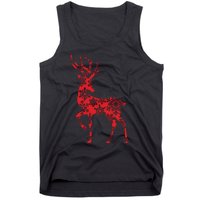 Cute Classy Snowflake Christmas Red Deer Reindeer Tank Top