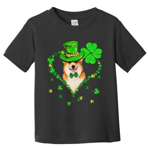 Cute Corgi Saint Patrick's Day Dogs Dad Mom Toddler T-Shirt