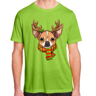 Chihuahua Christmas Santa Clause Dog Reindeer Xmas Dog Lover Gift Adult ChromaSoft Performance T-Shirt