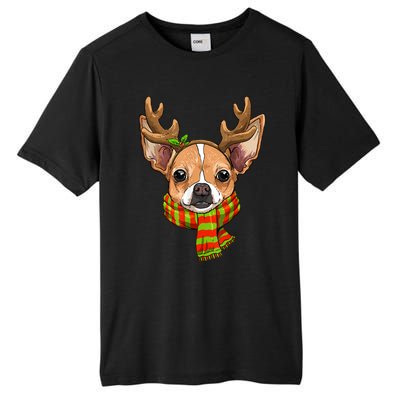 Chihuahua Christmas Santa Clause Dog Reindeer Xmas Dog Lover Gift Tall Fusion ChromaSoft Performance T-Shirt