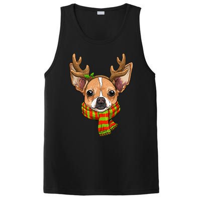 Chihuahua Christmas Santa Clause Dog Reindeer Xmas Dog Lover Gift PosiCharge Competitor Tank