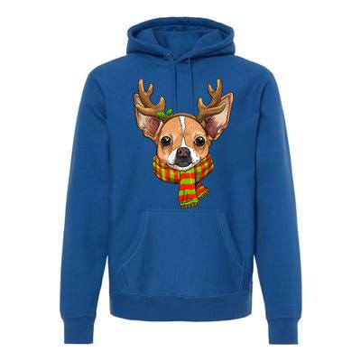 Chihuahua Christmas Santa Clause Dog Reindeer Xmas Dog Lover Gift Premium Hoodie