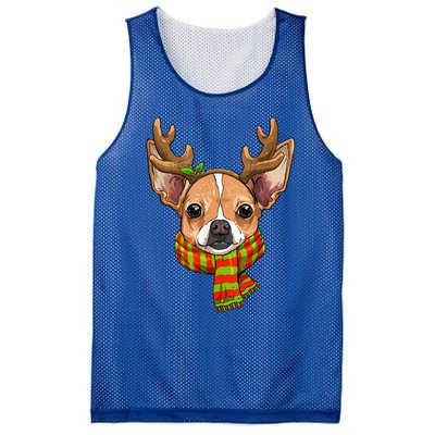 Chihuahua Christmas Santa Clause Dog Reindeer Xmas Dog Lover Gift Mesh Reversible Basketball Jersey Tank