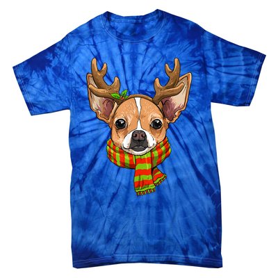 Chihuahua Christmas Santa Clause Dog Reindeer Xmas Dog Lover Gift Tie-Dye T-Shirt