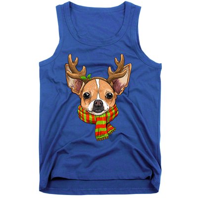 Chihuahua Christmas Santa Clause Dog Reindeer Xmas Dog Lover Gift Tank Top