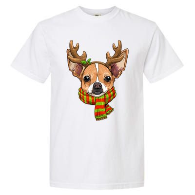 Chihuahua Christmas Santa Clause Dog Reindeer Xmas Dog Lover Gift Garment-Dyed Heavyweight T-Shirt