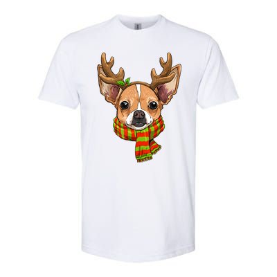 Chihuahua Christmas Santa Clause Dog Reindeer Xmas Dog Lover Gift Softstyle CVC T-Shirt