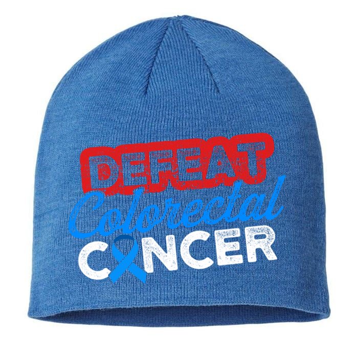 Colorectal Cancer Survivor Defeat Crc Warrior Gift Sustainable Beanie