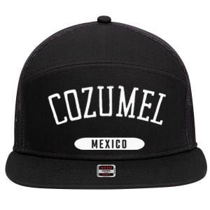 Cozumel Classic Style Cozumel Mexico 7 Panel Mesh Trucker Snapback Hat