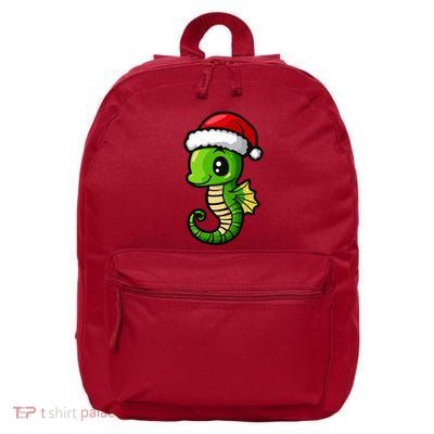 Cute Christmas Seahorse Xmas Comic 16 in Basic Backpack