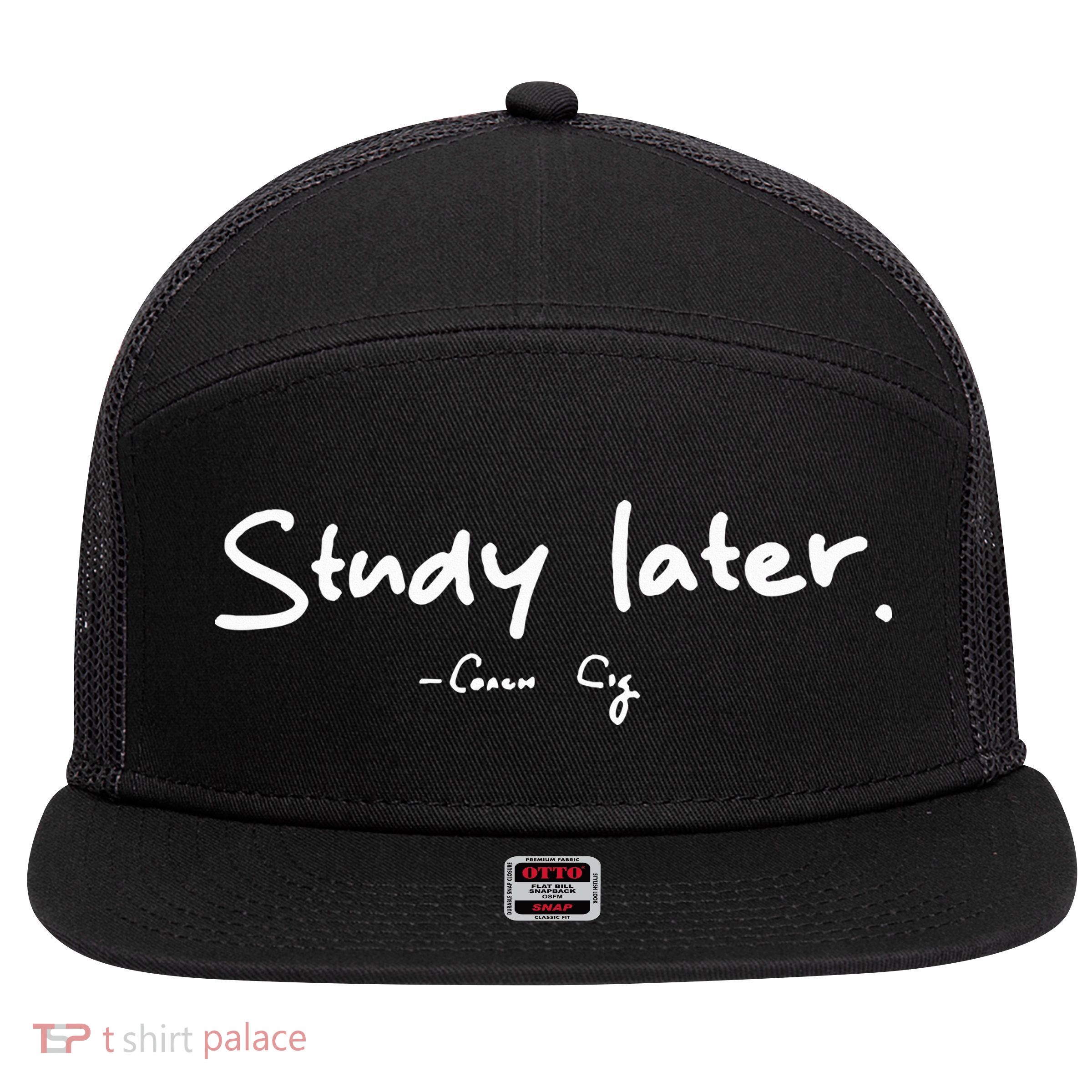 Coach Cig Study Later 7 Panel Mesh Trucker Snapback Hat