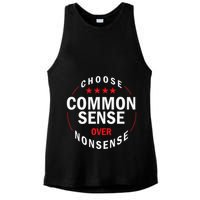 Choose Common Sense Over Nonsense Ladies PosiCharge Tri-Blend Wicking Tank