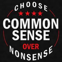 Choose Common Sense Over Nonsense Ladies PosiCharge Tri-Blend Wicking Tank